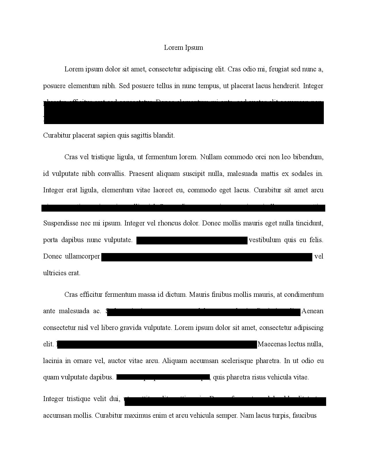 redacted document example